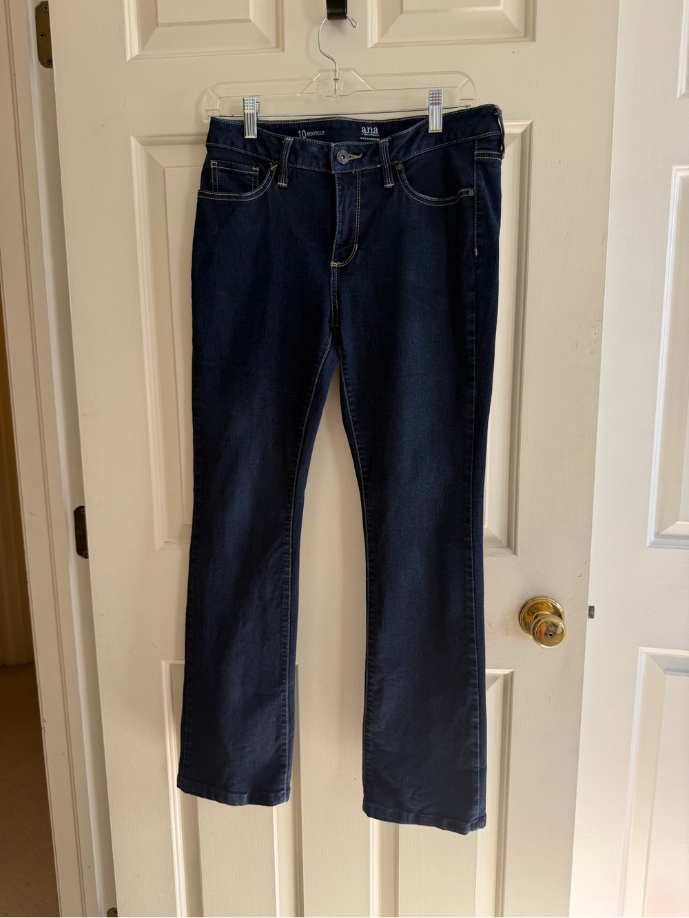 a.n.a Dark Blue Straight-Leg Jeans